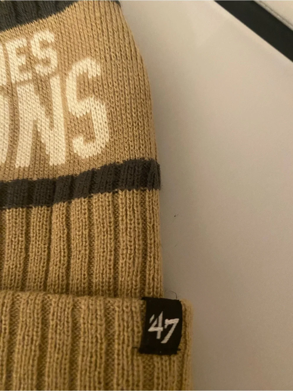 NWT 47 Texas Rangers Knit MLB 2023 World Series Champion Beanie in Tan cream mix
